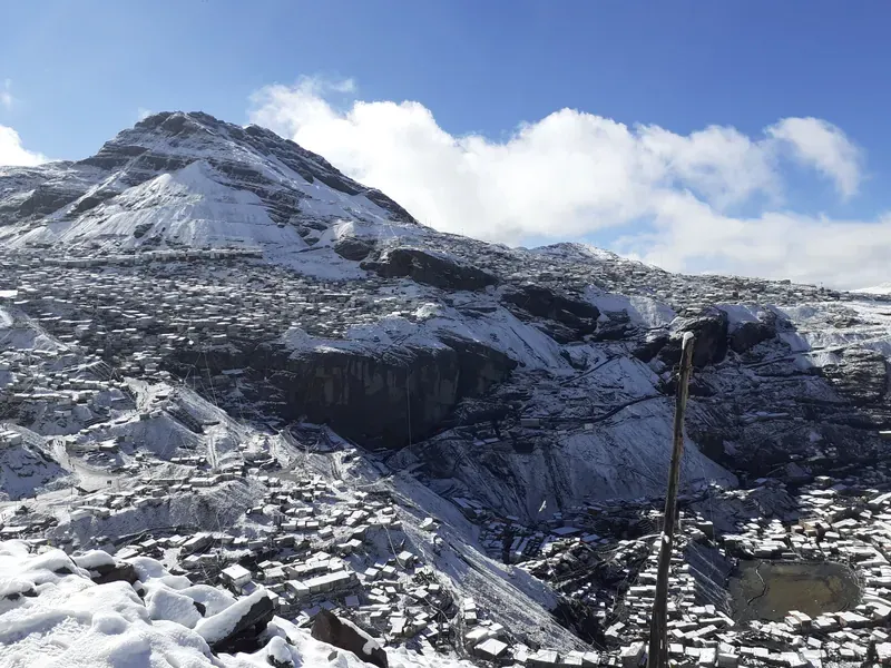 Mining landscape near La Rinconada