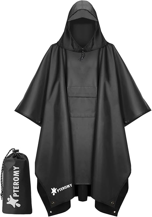 Waterproof poncho: Lightweight and easy to carry, don't let the rain stop you.